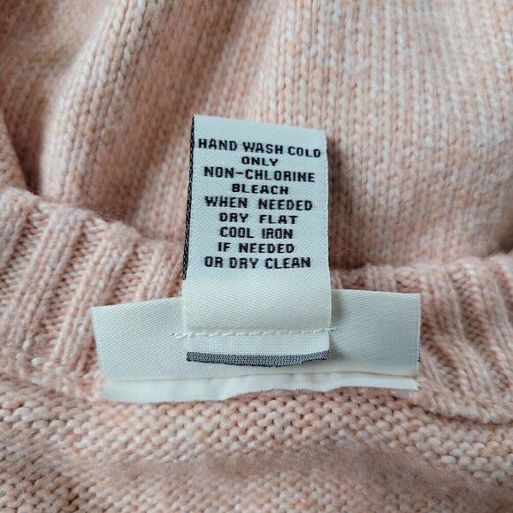 peach pink‎ 2X crew neck sweater balloon sleeve pearl embellishments glam - Picture 10 of 10